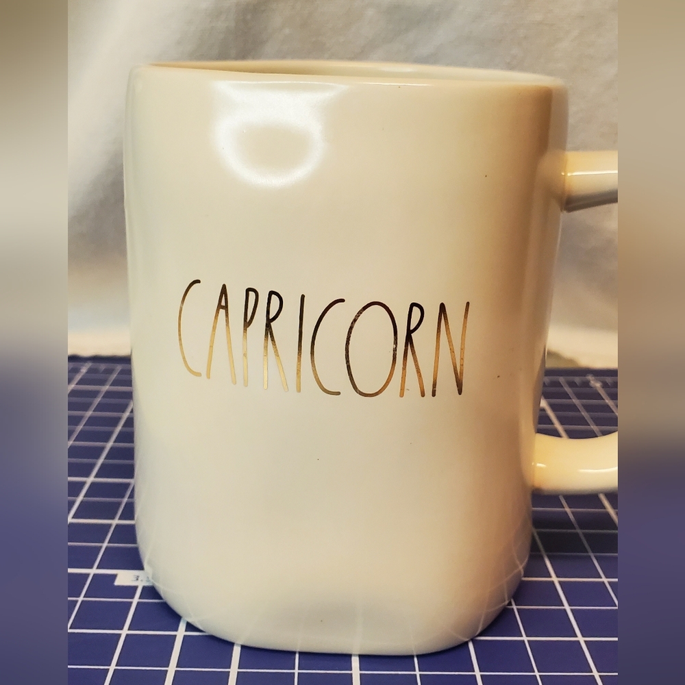 Rae Dunn White Ceramic Coffee Tea Mug "Capricorn" Artesian Collection by Magenta